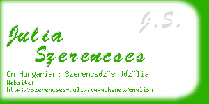 julia szerencses business card